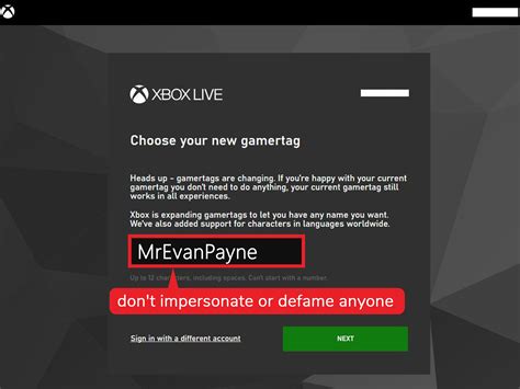 Xbox Gamertag .